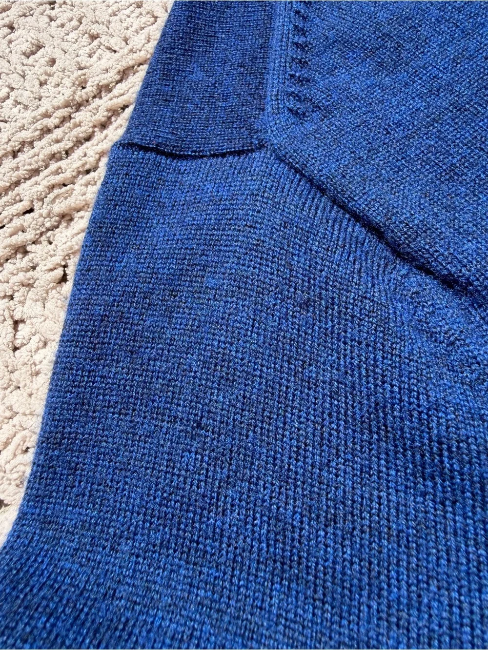J. Crew Men's Merino Wool V-Neck Sweater in Royal Blue